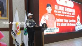 PROFIL: Bupati Sumenep Achmad Fauzi Wongsojudo memberikan sambutan dalam pembukaan Kejuaraan Catur Porprov Jatim IX di Batu, Malang (dok. Redaksi Rekam Satu)