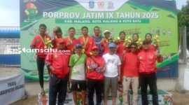 PROFIL: Para atlet kontingen Sumenep foto bersama usai meraih medali di kejuaraan Porprov Jatim IX di Malang Raya (dok. Istimewa/Redaksi Rekam Satu)