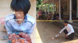 PROFIL: Petugas melakukan olah TKP usai kejadian tragis yang dilakukan oleh pria yang diduga mengalami gangguan kejiwaan (dok. Istimewa/Redaksi Rekam Satu)