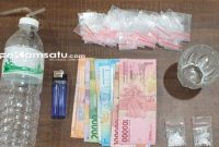 BARANG BUKTI: Sejumlah BB milik tersangka diamankan petugas kepolisian (dok: istimewa/Redaksi Rekam Satu)