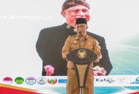 PROFIL: Kadisdik Sumenep Moh. Iksan memberikan sambutan dalam kegiatan lomba MC Bahasa Madura (dok: istimewa/Redaksi Rekam Satu)
