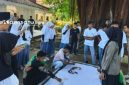 ANTUSIAS: Para pelajaran tampak terlihat sangat bersemangat mengikuti kegiatan Madura Batik Fest 2026 di endopo Agung Keraton Sumenep (dok: istimewa/Redaksi Rekam Satu)
