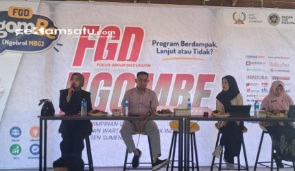 KHIDMAT: FGD "Ngombe" yang dilaksanakan DPC PWRI Sumenep berjalan dengan lancar di cafe Tanean (dok: Redaksi Rekam Satu)