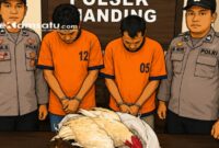 ILUSTRASI: Dua terduga pelaku pencurian ayam diamankan polisi (dok: Redaksi Rekam Satu)