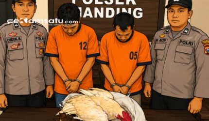 ILUSTRASI: Dua terduga pelaku pencurian ayam diamankan polisi (dok: Redaksi Rekam Satu)